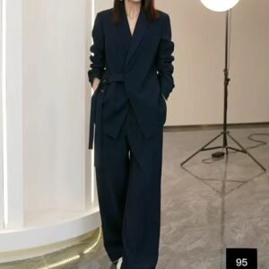 New Arrival ✨ Relaxed Slimming Blazer & Wide-Leg Pants Two-Piece Set